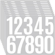 10 Sheets Mailbox Number Stickers 3 Inch - Self-Adhesive Vinyl Numbers 0-9 for M