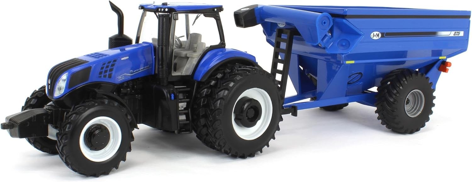 TOMY ERTL 1/32 New Holland Genesis T8.355 Tractor with J&M Grain Cart 61028