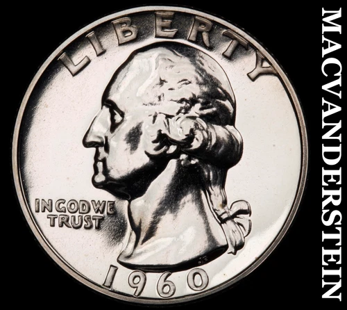 1960 Washington Quarter- Silver- Choice Gem Proof Luster No Reserve #J1471