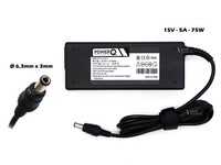 Netzteil Powerq FüR Toshiba 75W 15V 5A (6,3Mm X 3Mm)