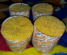 Lot of 4 Vintage Shillcraft Yellow Cut Latch Hook Rug Yarn Color 21 Dye Lot 6083