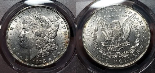 1878 P 7/8 Tail Feather Morgan Silver Dollar $1 VAM-33 PCGS MS 62 Weak (7/4 TF)