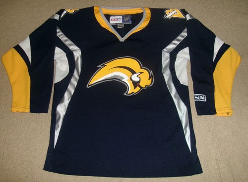 AUTHENTIC CCM Replica RYAN MILLER Buffalo Sabres STITCHED Slug JERSEY Youth L/XL - Picture 2 of 4