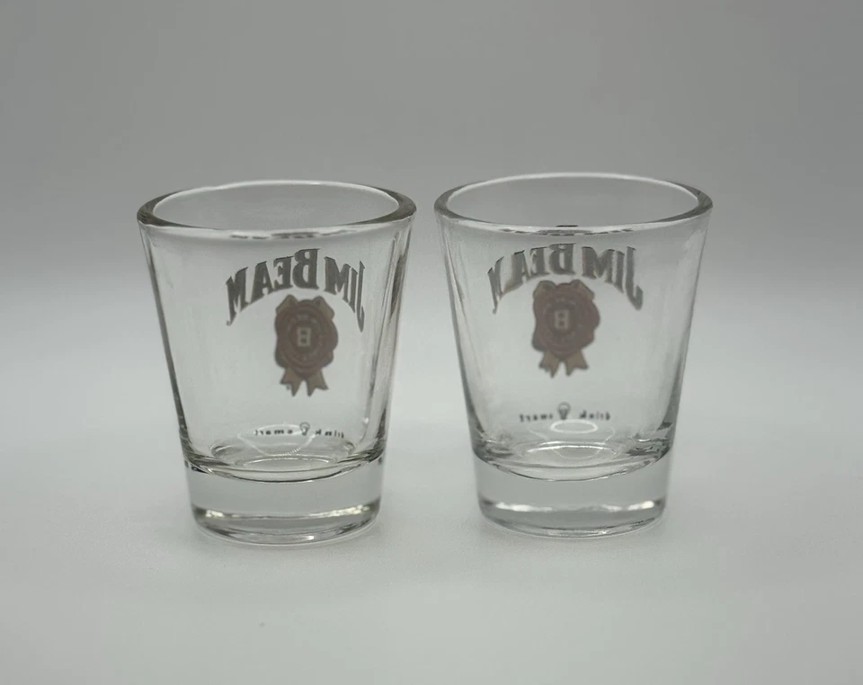 Juego de 2 vasos de chupito Jim Beam vintage de 2,75 OZ Foto 2 de 4