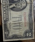 Off centered 1928 series D $2 Red Seal U.S. “Devil’s Bill” banknote. C37066693A  — photo 4