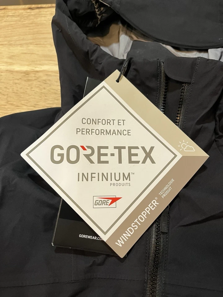 Chaqueta con Capucha GOREWEAR Lupra GTX HD GoreTex Mujer Pequeña Negra - Nueva con Etiquetas Foto 4 de 4