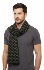 Lanvin Soft Luxurious 100 Wool Green Fringe Scarf