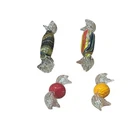 VTG Murano Style Hand Blown Glass Wrapped Candy Candies Sweets (4)