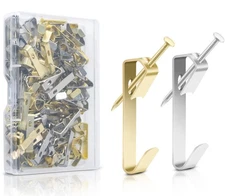 130 Pcs 30lb Picture Hangers – Multipurpose Picture Hanging Hooks Kit Drywall