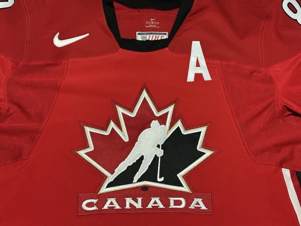 Camiseta Crosby Canadá Edición Equipo Campeón Mundial IIHF 2006 Parche Zepter 64 54 56 Nike Foto 4 de 4
