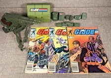 Vintage GI Joe 1980's Mix Lot-HAL, Marvel Comics, Carry Case & Accessories