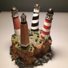 LIGHTHOUSE Cardinal Inc Cheese Butter Spreader Knives Set 4 Stainless Sea Ocean 