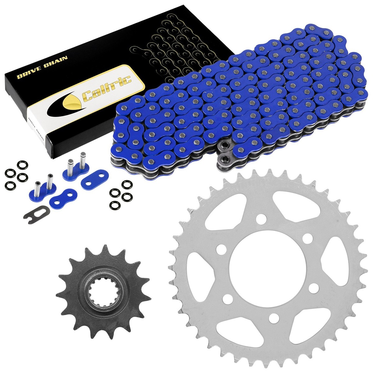 ERY様 Amazon.com: Caltric Green O-Ring Drive Chain & Sprockets Kit