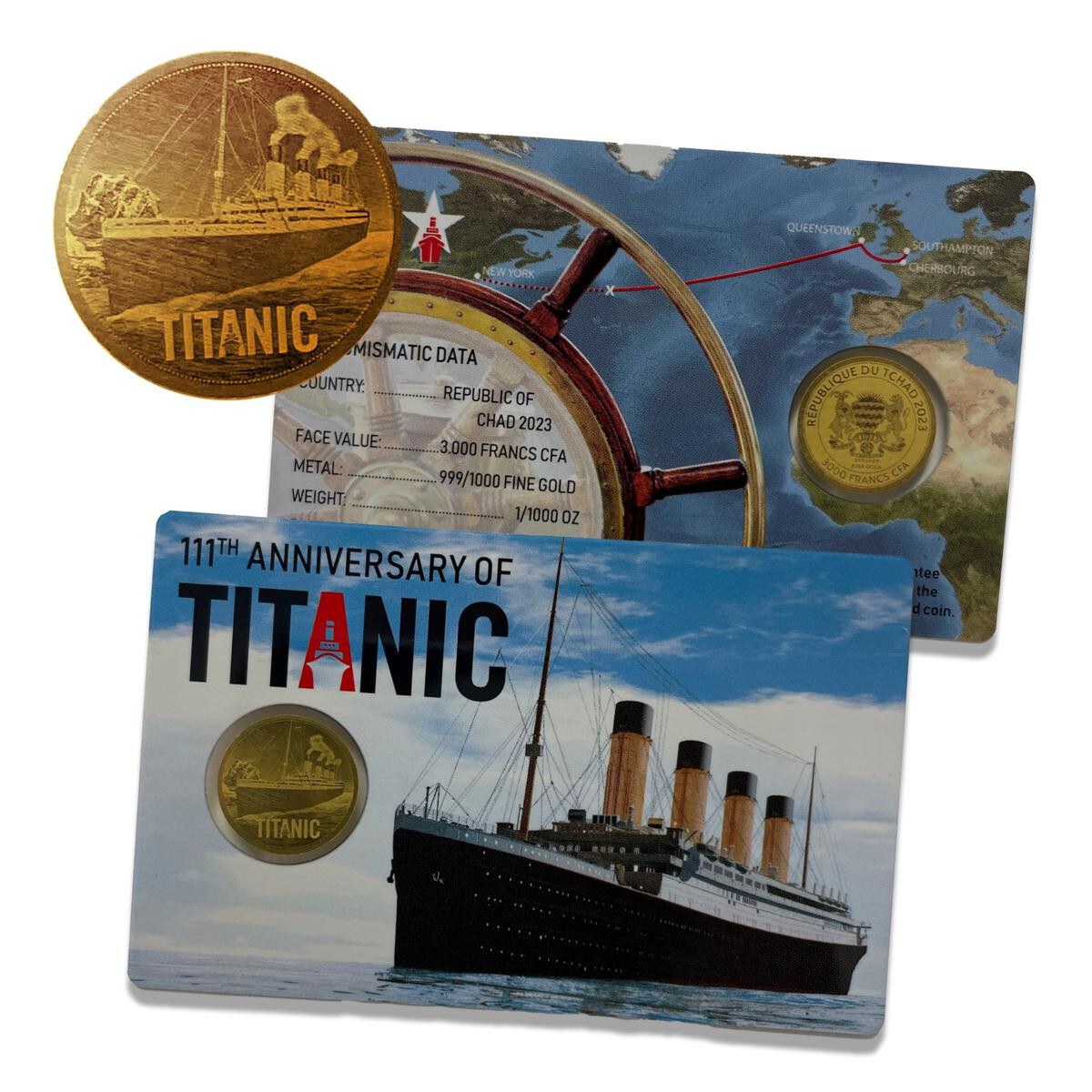 Titanic 111th Anniversary Gold Coin - 1/1000 Ounce (Chad) | eBay