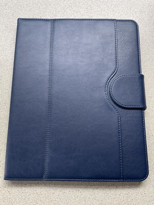 Blau Leder Flip Magnet Tablet Hülle 11x9 Zoll