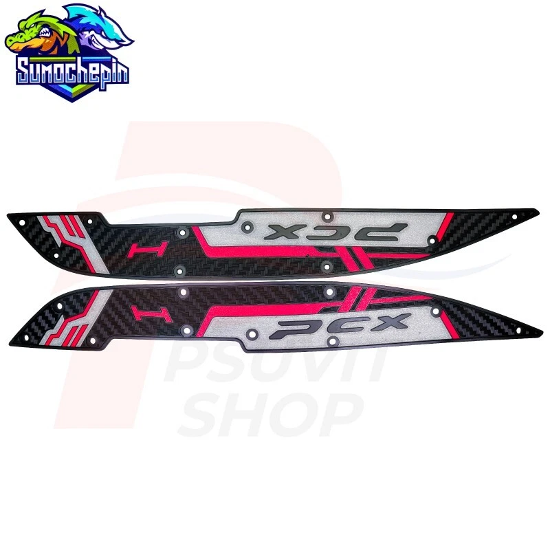 Almohadillas de reposapiés para PCX150 2018-2020 PCX160 2021-2024 ฺDerecha+Izquierda Negro/Rosa Foto 3 de 4
