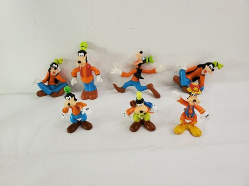 Lot of 7 Goofy Figurines Disney Toy Figures