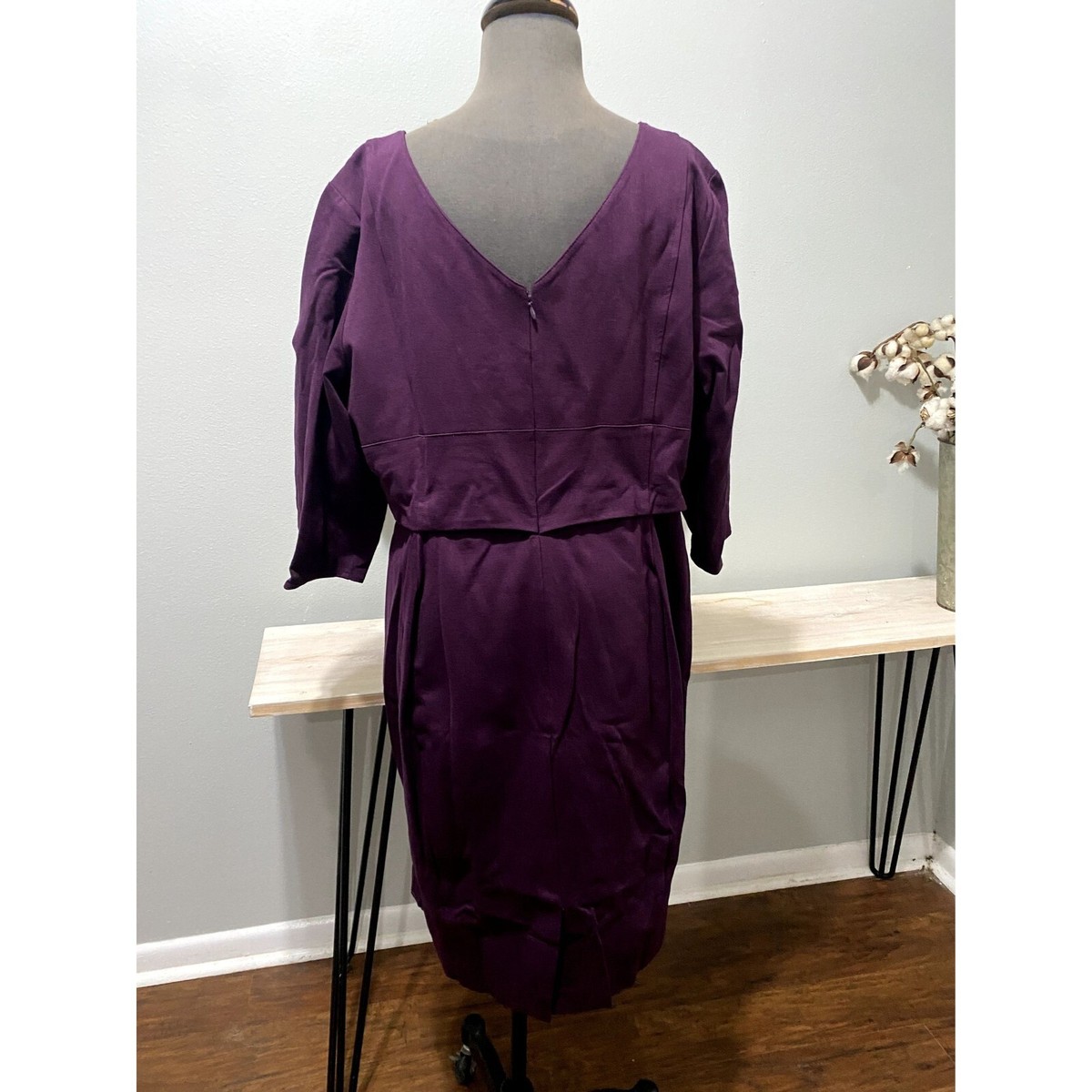 LANE BRYANT Plum Purple Lace Up Corset Sheath Dress, Women's 20 | eBay