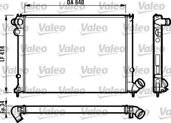 Radiateur de refroidissement moteur Valeo 731382 pour berlines et citadines