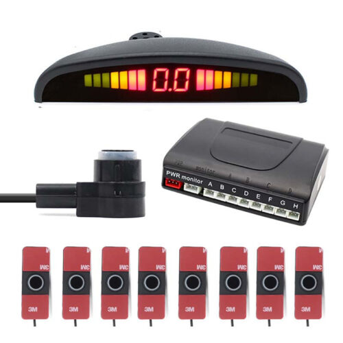 8 Flat Parking Sensor Car Reverse Radar Detector System With LED Display Monitor - Picture 1 of 24
