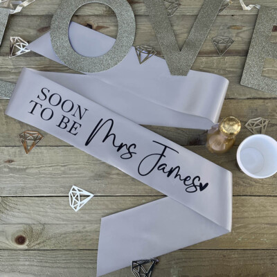 SOON TO BE BRIDE GLITZER Schärpe | Bride to Be Schärpe | Mrs To Be | Junggesellinnenabschied Schärpe