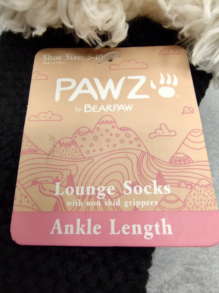 Calcetines de salón Pawz by Bearpaw negros antideslizantes para mujer Foto 2 de 4