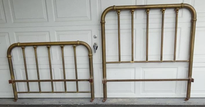 ANTIQUE- HEAVY - BRASS BED -- Headboard & Footboard - Great 4 BED &  BREAKFAST