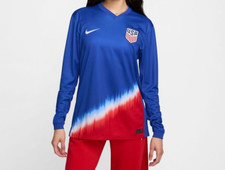 Nike USMNT 2024 Men's Soccer LS Stadium Away Jersey Model FJ1263-417 MSRP $110