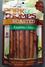 Premium Pork Chomps Roasted Mini Twistz 20Ct Rawhide-Free