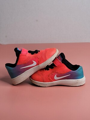 NIKE Toddlers Size 5C Revolution Racer Pink Neon Girls Sneakers Running  Shoes