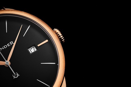 Alexander Herren Schweizer Made Roségold Edelstahl Link Armband Quarzuhr - Bild 7 von 7