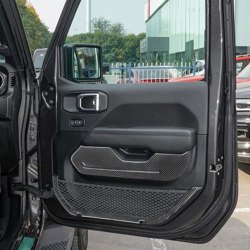 8pcs Carbon Fiber Door Panel Interior Trim For Jeep Wrangler Gladiator - Picture 5 of 12