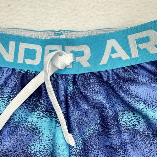 Under Armour Youth Girls Shorts Size XS Play Up Printed Blue 1363371 - Picture 3 of 6