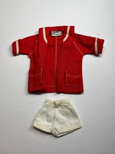 Vintage Barbie Resort Red Jacket Coat and shorts Mattel #963