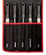 10" SINGLE SMOOTH Cut File Set Steel Wood Metal Ceramic Half Round Tool Kit 5pcs