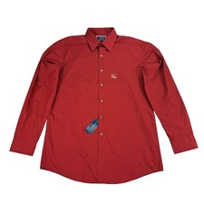 Club Room Mens Regular Fit Solid Dress Shirt Red 15-15.5