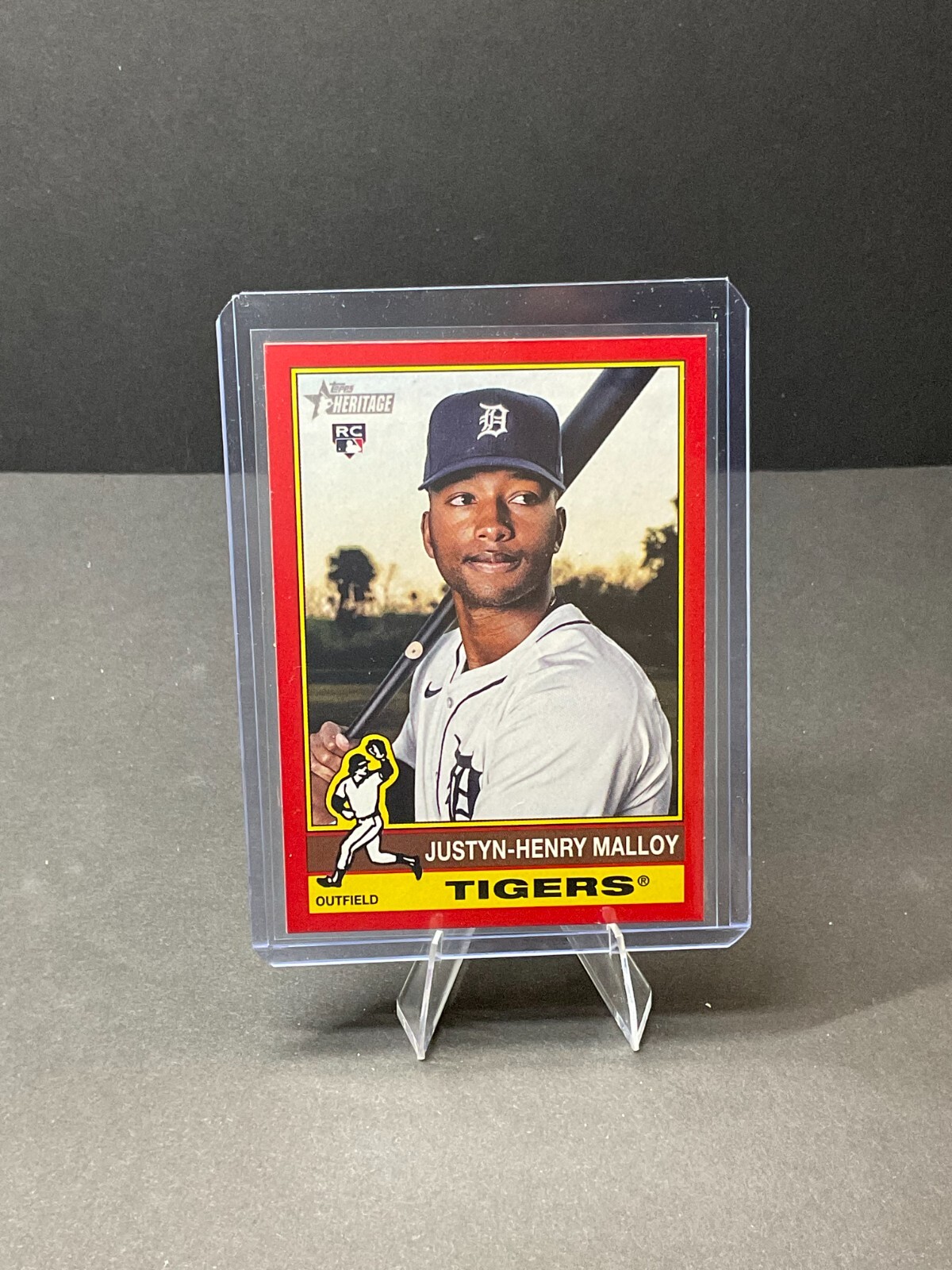 2025 Topps Heritage Justyn-Henry Malloy #305 Red Border Rookie Tigers (RC)