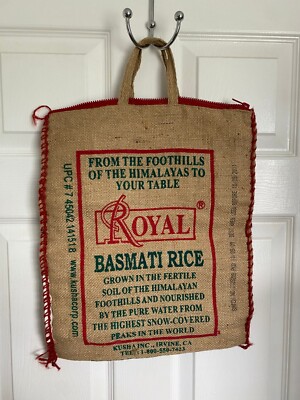 ROYAL BASMATI RICE BAG With ZIPPER 15 LB, BEST USED BEFORE 10/09/2011 VINTAGE