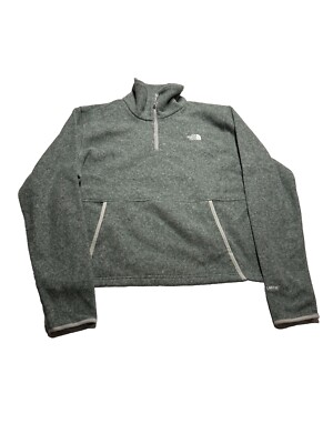 NWT The North Face Alpine Polartec 100 1/4 Zip Jacket grey sz L Womens A5