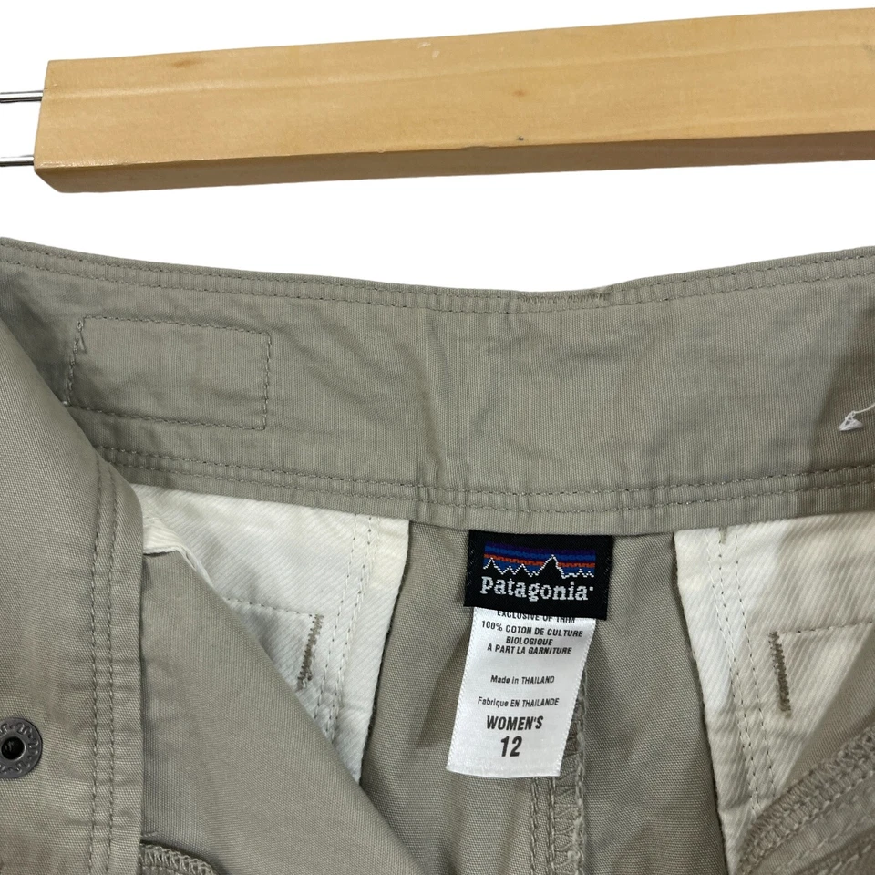 Pantalones Cortos Patagonia 12 Todo Uso Algodón Orgánico Marrón Informal Caminata tiro Alto Para Mujer Foto 2 de 4