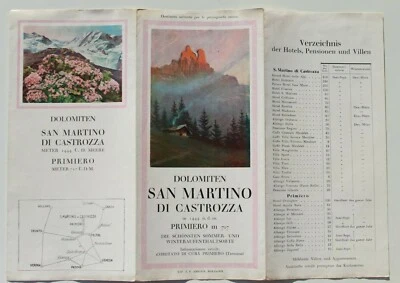 35268 Reise Prospekt San Martino Di Castrozza Dolomiten Primiero um 1929 Italy - Bild 1 von 2