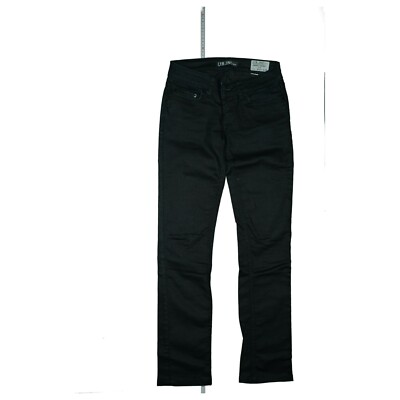 LTB 5694 Aspen Stretch Jeans Trousers Slim Straight Leather Look S W25 L30 Black Excellent