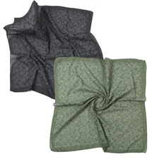 Medium Square Scarf Set 27.5" 2 PCS Satin Sleeping Wraps for Women H07