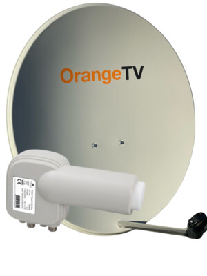 Digitale SAT Anlage  80cm Spiegel Schüssel + Triax Quad LNB Slim 4K UHD