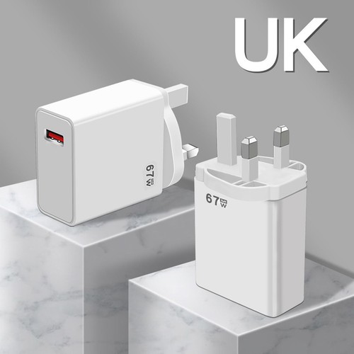 67W USB C Power Adapter QC 5.0 Super Fast Charging Wall Charger Block - Photo 6 sur 15