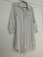 Vince Camuto Buttoned Shirt Dress Size M Color Blue White