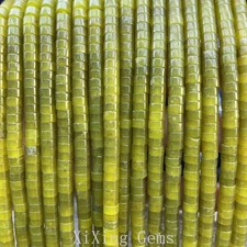 3x6mm Natural Light Colour Southern Jade Heishi Spacer Beads for Jewelry Making