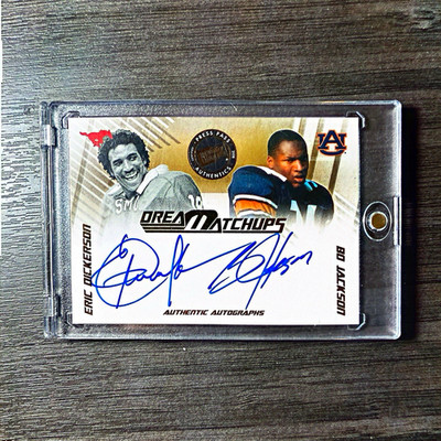 2008 Press Pass Legends Dual ON CARD AUTO GRAPHEric Dickerson Bo Jackson SP /13