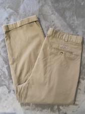 Old Navy Chino Pants Mens 38x30 Khaki Pleated Front Loose Cuffed Hem Y2K Preppy