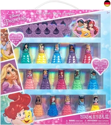 TOWNLEY GIRL Disney Princess Kinder Nagellack Set (15-teilig) | Ungiftig und entfernbarer